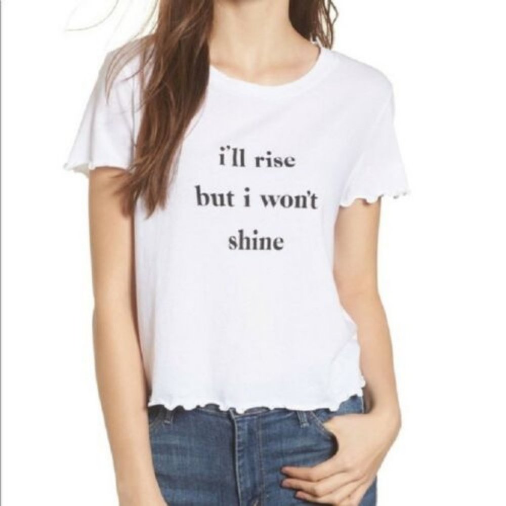 WILDFOX Rise & Shine Sydney Tee Shirt Top White